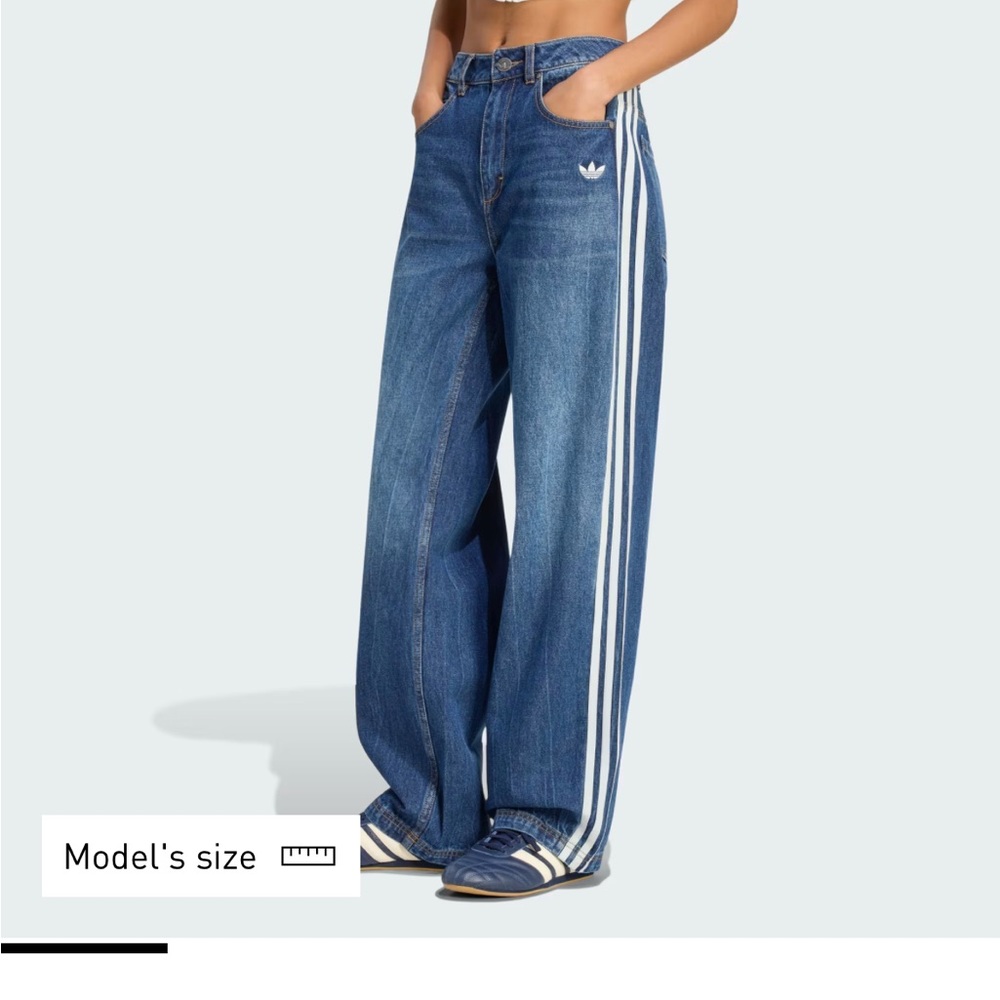 Size 28/30 Adidas women’s vintage dad jeans- current sold out model NWT